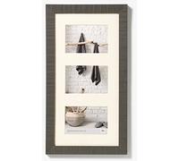 walther design Cornice Grigia 3X 10x15 cm Galleria con passe-partout, Cornice in Legno per la casa HO315D