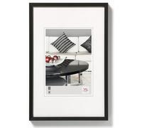 (TG. 13 x 18 cm) walther design AJ318B Chair, cornice di alluminio 13x18 cm, ner