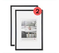 walther design cornice nera 15 x 20 cm confezione doppia, Galeria cornice in plastica KB520HD