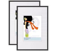 walther design cornice nera 21 x 29,7 cm (DIN A4) Confezione doppia, nuova cornice in plastica Lifestyle KV130BD