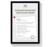 walther design Cornice Nera 21 x 29,7 cm (DIN A4) Cornice per Documenti Peppers Cornice in Legno BP130B