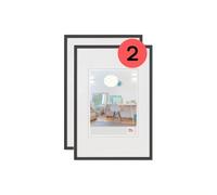 walther design cornice nera 42 x 59,4 cm (DIN A2) Confezione doppia, nuova cornice in plastica Lifestyle KV426BD