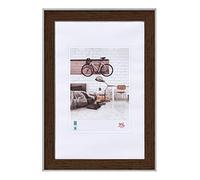 walther design Cornice Noce 20 x 30 cm con Bordo Esterno Argento, Cornice Design Bohémien EN030N