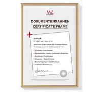 walther design Cornice Oro 21 x 29,7 cm (DIN A4) Nuovo Stile di Vita Cornice in plastica KV130G