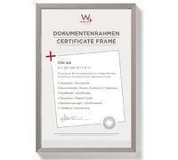 walther design cornice per quadri in acciaio 21 x 29,7 cm (DIN A4) Sedia con cornice per documenti in alluminio Telaio in alluminio AJ130D