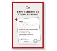 walther design Cornice Rossa 21 x 29,7 cm (DIN A4) Nuovo Stile di Vita Cornice in plastica KV130R