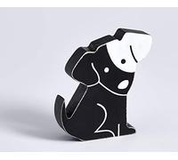 walther design Figura Decorativa Nera in Legno, Cane CD199B