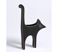 walther design Figura Decorativa Nera in Legno, Cat CA199B