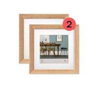 walther design Fiorito EF330ED, Cornice in Legno con Passepartout, Confezione Doppia, 30 x 30 cm, Rovere Chiaro