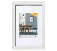 walther design Fiorito EFX050W - Cornice in legno, vetro sintetico e passepartout, 40 x 50 cm, bianco
