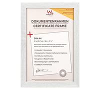 walther design EFX130W Fiorito Cornice in legno per vetro artistico, 21x29,7 cm, bianco