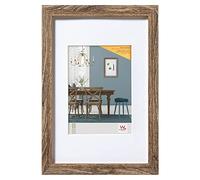 walther design Fiorito EFX460N - Cornice in legno, vetro sintetico e passepartout, 40 x 60 cm, noce