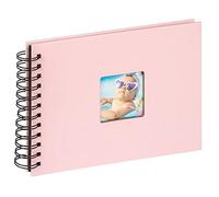 walther design Fun SA-109-BR - Album Fotografico con Rilegatura a Spirale e Finestra intagliata in Copertina, 23 x 17 cm, Rosa