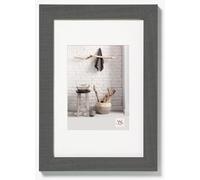 walther design grigio 18 x 24 cm con passe-partout, cornice Home in legno HO824D