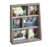 walther design grigio 3X 10x15 e 3X 10x10 cm cornice galleria Rustic SM666D