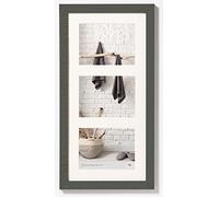 walther design Grigio 3X 13x18 cm Galleria con passe-partout, Cornice in Legno per Uso residenziale HO338D