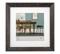 walther design grigio scuro 20 x 20 cm con passe-partout, cornice in legno Fiorito EF220D