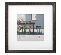 walther design grigio scuro 30 x 30 cm con passe-partout, cornice in legno Fiorito EF330D