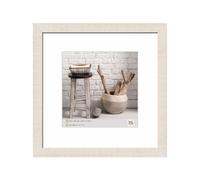 walther design HO440W Cornice per foto singola Legno Crema Bianco 28 x 28 cm