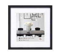 walther design nera 20 x 20 cm con passe-partout, cornice in plastica Steel Style ES220B