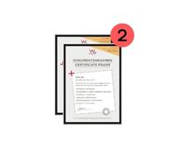 walther design nera 21 x 29,7 cm (DIN A4) con confezione doppia in vetro artistico, cornice in plastica New Lifestyle KVX130BD