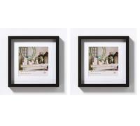 walther design nera 30 x 30 cm con passe-partout, cornice in legno Stoccolma EA339B (Confezione da 2)
