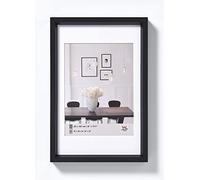 walther design nera 30 x 40 cm con passe-partout, cornice in plastica Steel Style ES040B