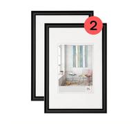 walther design nera 30 x 45 cm confezione doppia, cornice in plastica Trendstyle KP045BD
