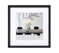 walther design nera 40 x 40 cm con passe-partout, cornice in plastica Steel Style ES440B