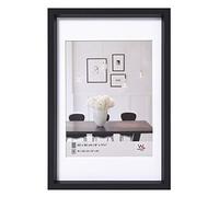 walther design nera 40 x 50 cm con passe-partout, cornice in plastica Steel Style ES050B
