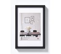 walther design nera 50 x 60 cm con passe-partout, cornice in plastica Steel Style ES060B