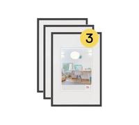 walther design Nero 40 x 60 cm Confezione da 3, Cornice in plastica New Lifestyle KV460B3