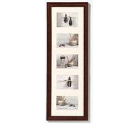 walther design noce 5X 10x15 cm galleria con passe-partout, Home Cornice in legno HO515N