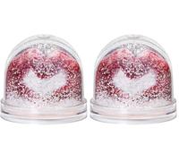 walther design Palline Glitter 6,5 x 6,0 cm Vetro Artistico GK080W (Confezione da 2)