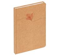 walther design PIMP AND CREATE NB521P-2 - Quaderno, formato DIN A5, marrone con cuore rosso