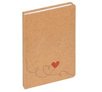 walther design PIMP AND CREATE NB521P-3 - Quaderno, formato DIN A5, marrone con 2 cuori rossi