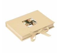 walther design scatole portaoggetti crema con coperchio intagliato, Fun FB-112-H, 20x15 cm