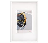 walther design Select HSX520W - Cornice in legno, con vetro sintetico, 15 x 20 cm, bianco