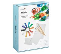 walther design Set di colori acrilici, pennelli e tele