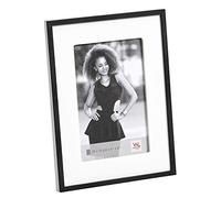 Walther designCornice per Quadri Cornice in Legno Bianca 10 x 15 cm con Cornice Esterna Nera, Friends Portrait Frame RQ015W