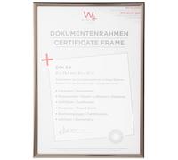 walther designCornice per quadri in acciaio 21 x 29,7 cm (DIN A4) con vetro artistico, cornice in plastica New Lifestyle KVX130D