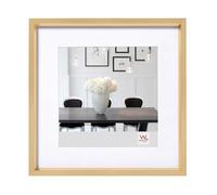 walther designCornice per quadri oro 30 x 30 cm con passe-partout, cornice in plastica Steel Style ES330G