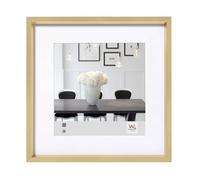 walther designCornice per quadri oro 30 x 30 cm con passe-partout, cornice in plastica Steel Style ES330G