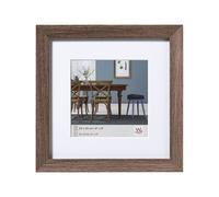 Walther Design Cornice in legno Fiorito EF330N Noce 30 x 30 cm con passe-partout