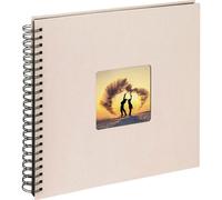 walther design Fun SA-110-W - Album Fotografico con Rilegatura a Spirale e Finestra intagliata in Copertina, 30 x 30 cm, Bianco Chamois