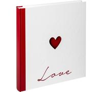 walther design album fotografico bianco 28 x 30,5 cm con copertina ritagliata e goffratura, album di nozze Love UH-159
