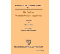 Walther Von Der Vogelweide Die Gedichte Walthers von der Vogelweide (Tascabile)