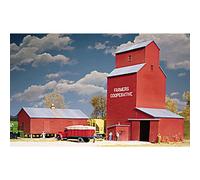 Walthers Cornerstone Series Kit Scala HO Farmers Cooperative Rural Grain Elevator