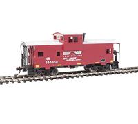 Walthers Trainline - Caboosa a visione ampia, pronta per l'esecuzione, Norfolk Southern (rosso, bianco) 931-1527 HO Scale Model Railroad - Modello merci