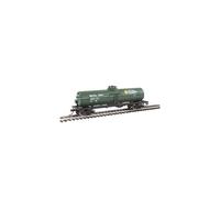 Walthers Trainline HO Scale Model British Columbia Railway Tank Car, Green/Yellow/White